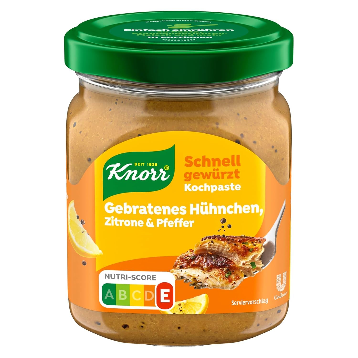 Knorr Schnell gewürzt Kochpaste Gebratenes Hühnchen, Zitrone & Pfeffer einfach & schnell für einen besonders intenzivní, geballten Gesmack 165 g