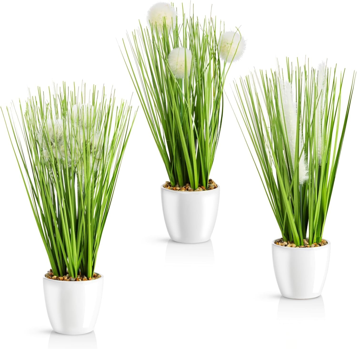 PASCH® 4Er Set Tropische Kunstpflanzen Wie Echt (35Cm) in Weißen Keramiktöpfen: U.A. Monstera Künstlich & Areca Kunstpalme | Künstliche Pflanzen Im Topf | Fake Plant | Kunstblumen Im Topf