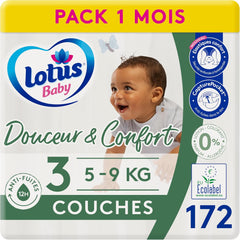 Douceur Naturelle – Velikost 3 plen (5-9 kg) 1měsíční balení – 172 plen