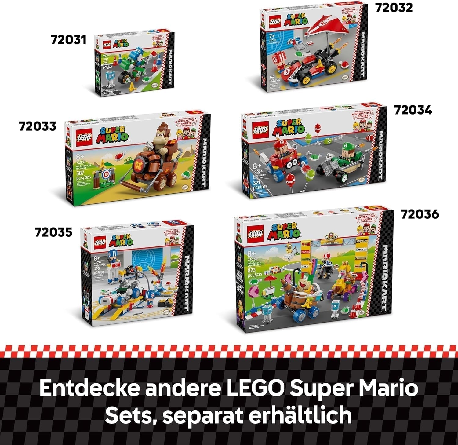 LEGO Mario Kart - Baby Mario vs. Baby Luigi Nintendo Sběratelské figurky 2 sestavitelné Speedmen Dárek pro kluky, dívky a hráče 8+ dobrodružná hračka 72034 Stavebnice Besuche den LEGO-Store