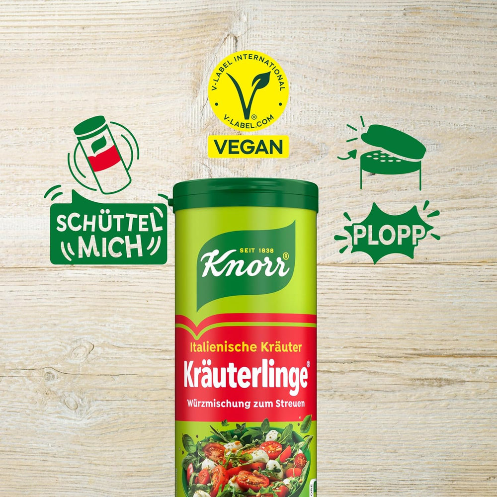 Knorr Kräuterlinge Italienische Kräuter Würzmischung zum Streuen für Pasta, Gemüse nebo einen Salat 60 g