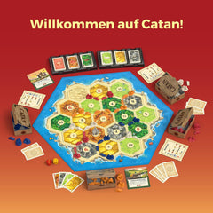 KOSMOS 684655 Catan – hra, Osadníci z Katanu, strategická hra pro 3–4 hráče od 10 let, klasická stolní hra, rodinná hra, společenská hra