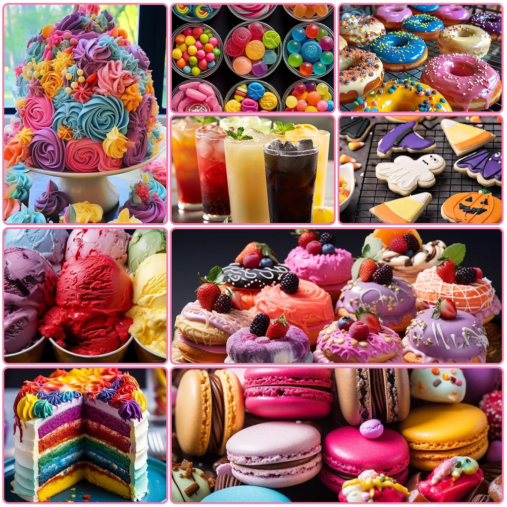 Colorant alimentar - Colorant alimentar lichid, Colorant alimentar foarte concentrat, Coloranți alimentari lichizi pentru copt, Decorare tort, Fursecuri, Macarons, Ouă de Paște, Aluat - 3 × 30ml (Roșu de Crăciun)