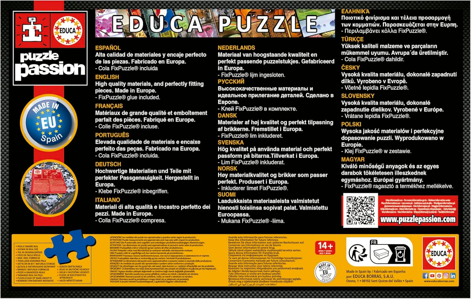 Educa - Puzzle de 1000 piese pentru adulti | Sant Jordi, Lily Brick. Dimensiuni: 68 X 48 cm. Include lipiciul de puzzle Fixpuzzle. Pentru 14 ani (19926) Puzzle Naty Shop