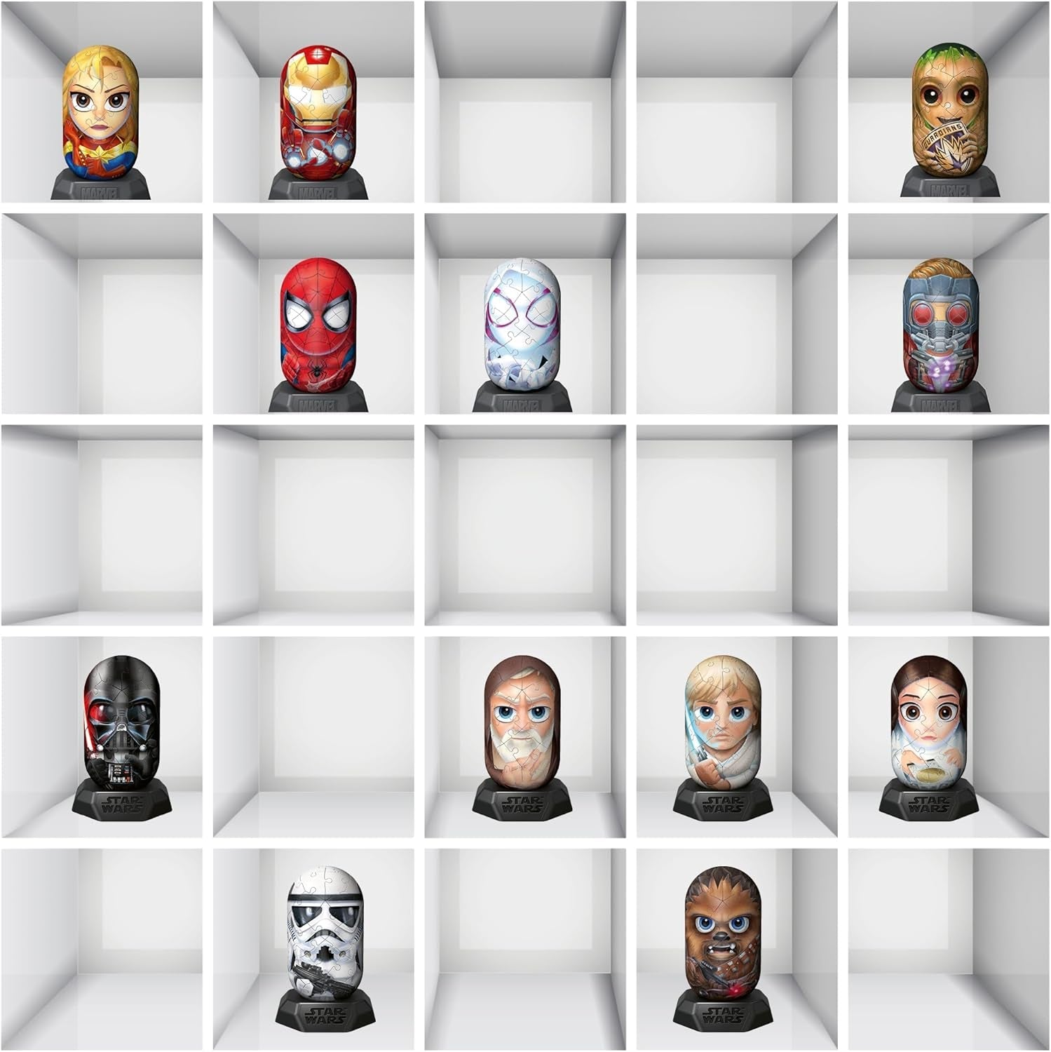 Ravensburger Hylkies: Figurine de colecție Star Wars de asamblat singur - Figura #03 - Prințesa Leia - Construiește, îndrăgostește-te, colecționează - Mini figurine pentru fanii Star Wars Action figures Naty Shop