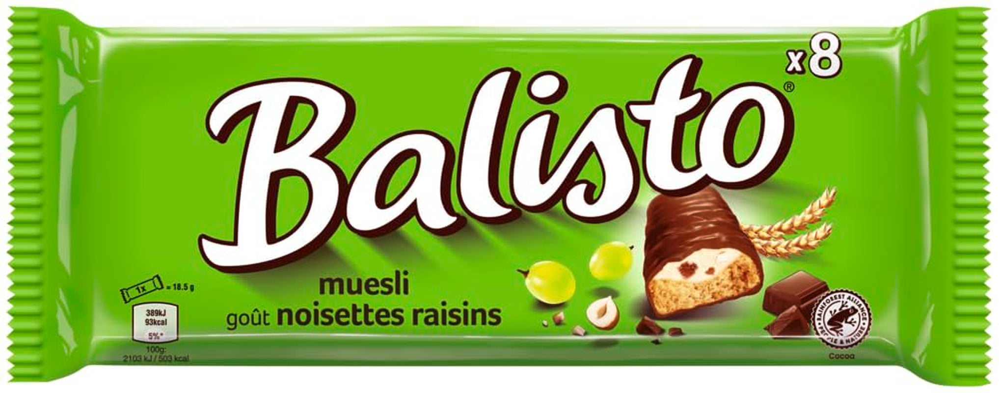 BALISTO® Multipack Müsli, cereálie a rozinky, 8x18,5g