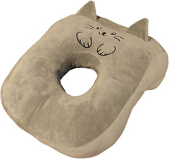 Pernă de somn pentru birou, bumbac de memorie, pernă drăguță cu gaură pentru ureche, pernă de somn moale, pernă pentru urechi pentru dormit lateral pentru femei, fete, copii (pisoi gri) Perne ortopedice cervicale Naty Shop Pisică gri
