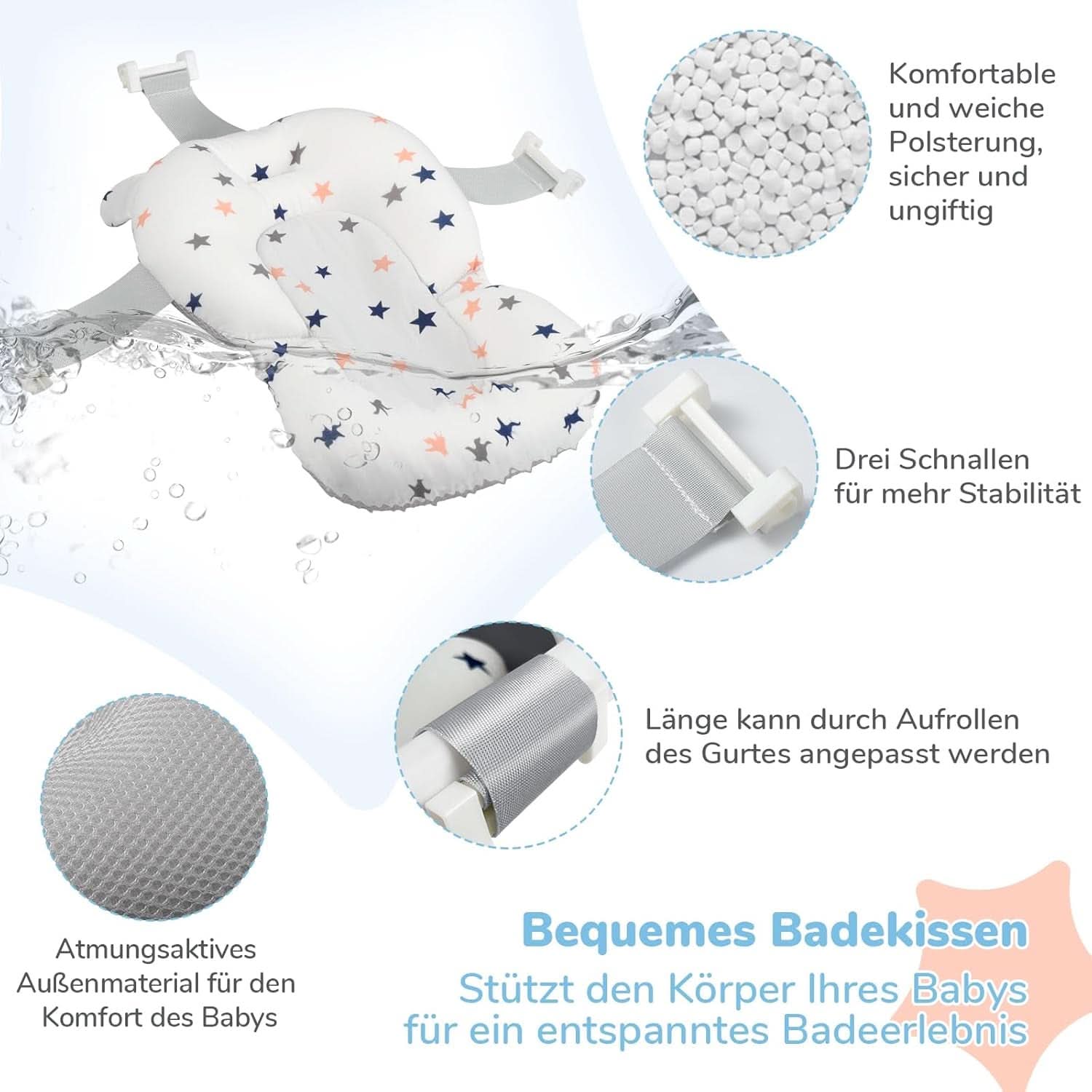 Přenosná a skládací vana DEANIC, vhodná pro 0-6-12 měsíců Matka a dítě Naty Shop