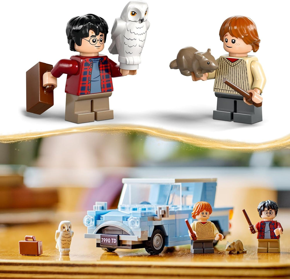 LEGO Harry Potter Létající Ford England Stavební autíčko pro děti Dárek pro chlapce, dívky a všechny fanoušky od 7 let Sada se 2 minifigurkami včetně Rona Weasleyho Hra na hrdiny 76424 Stavebnice Besuche den LEGO-Store