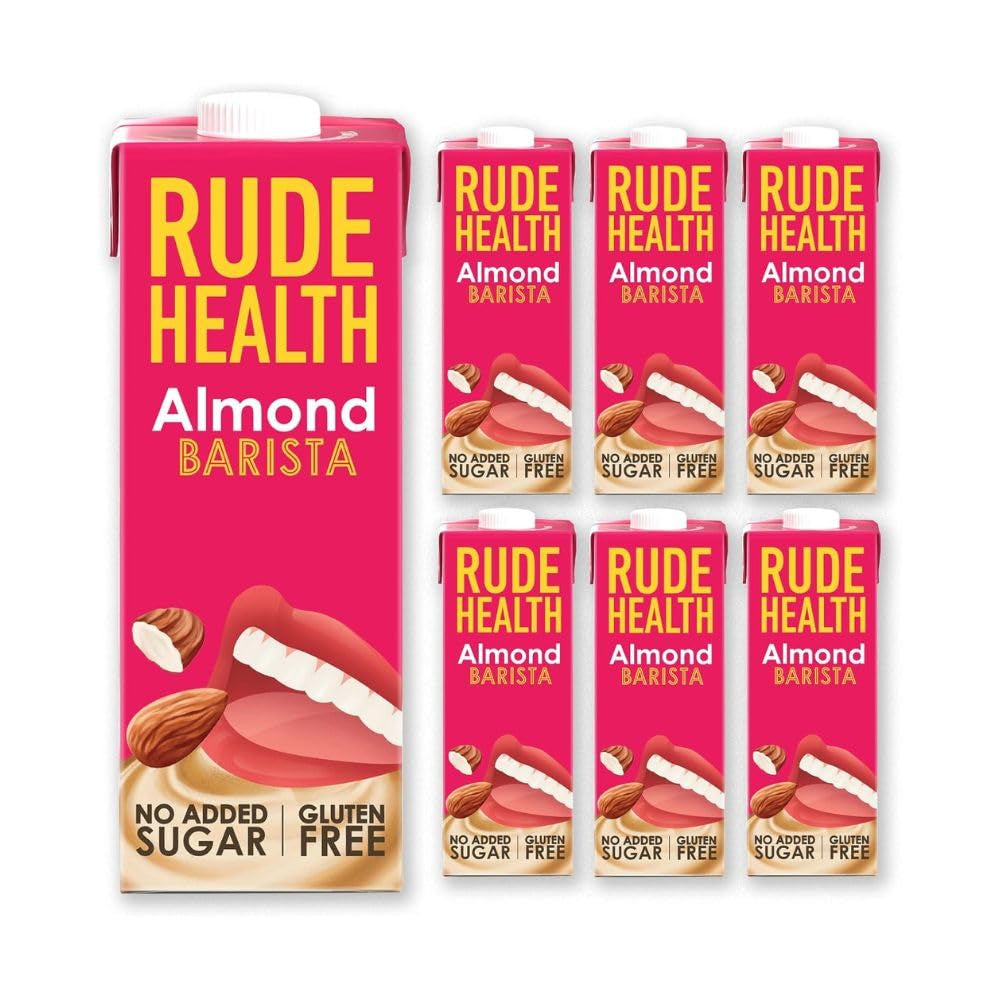 Rude Health 6 x 1 litr Bio-kešu-drink, 100% přírodní Bio-Getränk, glutenfrei, ungesüßt, preisgekrönt, gesund & vegan, 100% recyklované balení