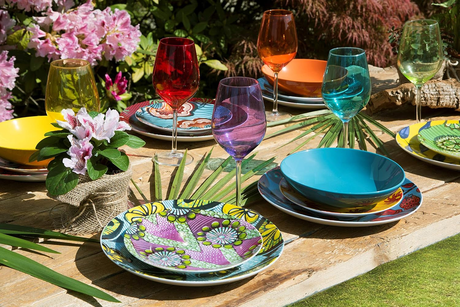 Sada nádobí Excelsa Africa 18 kusů, porcelán a keramika, vícebarevný Naty Shop