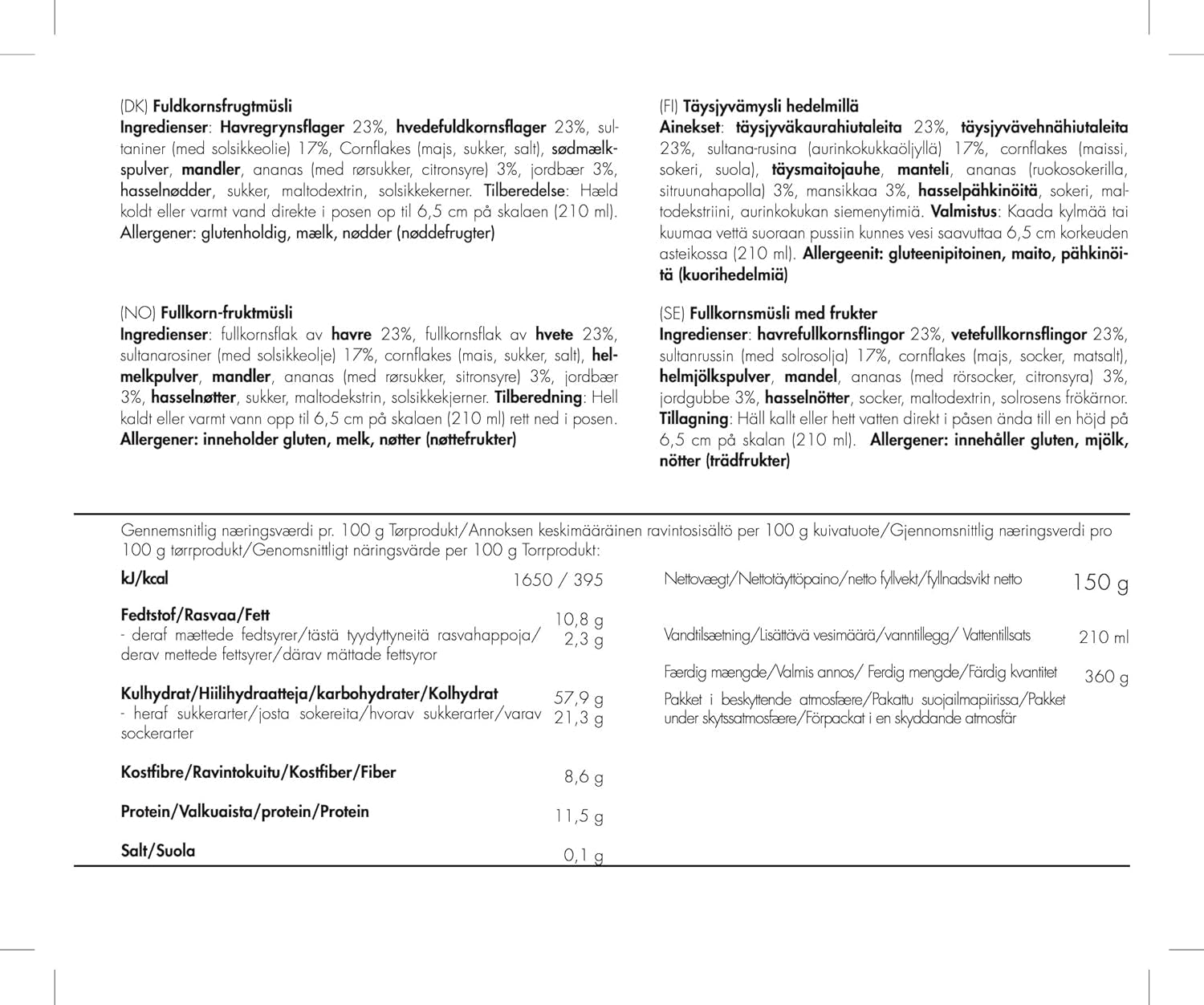 Müsli z celého ovoce Trek'n Eat