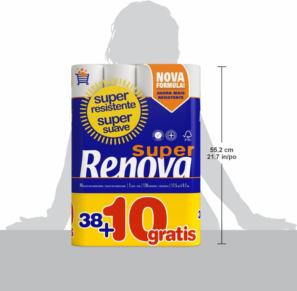 Hârtie igienică Renova Super Prom - 48 role alb