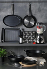 Masterpro Foodies - plechy na pečení na 6 muffinů - Rovnoměrné rozložení tepla - Vyrobeno z uhlíkové oceli - Proti zadření dno - Vyjímatelné a snadno omyvatelné Plechy a formy Naty Shop