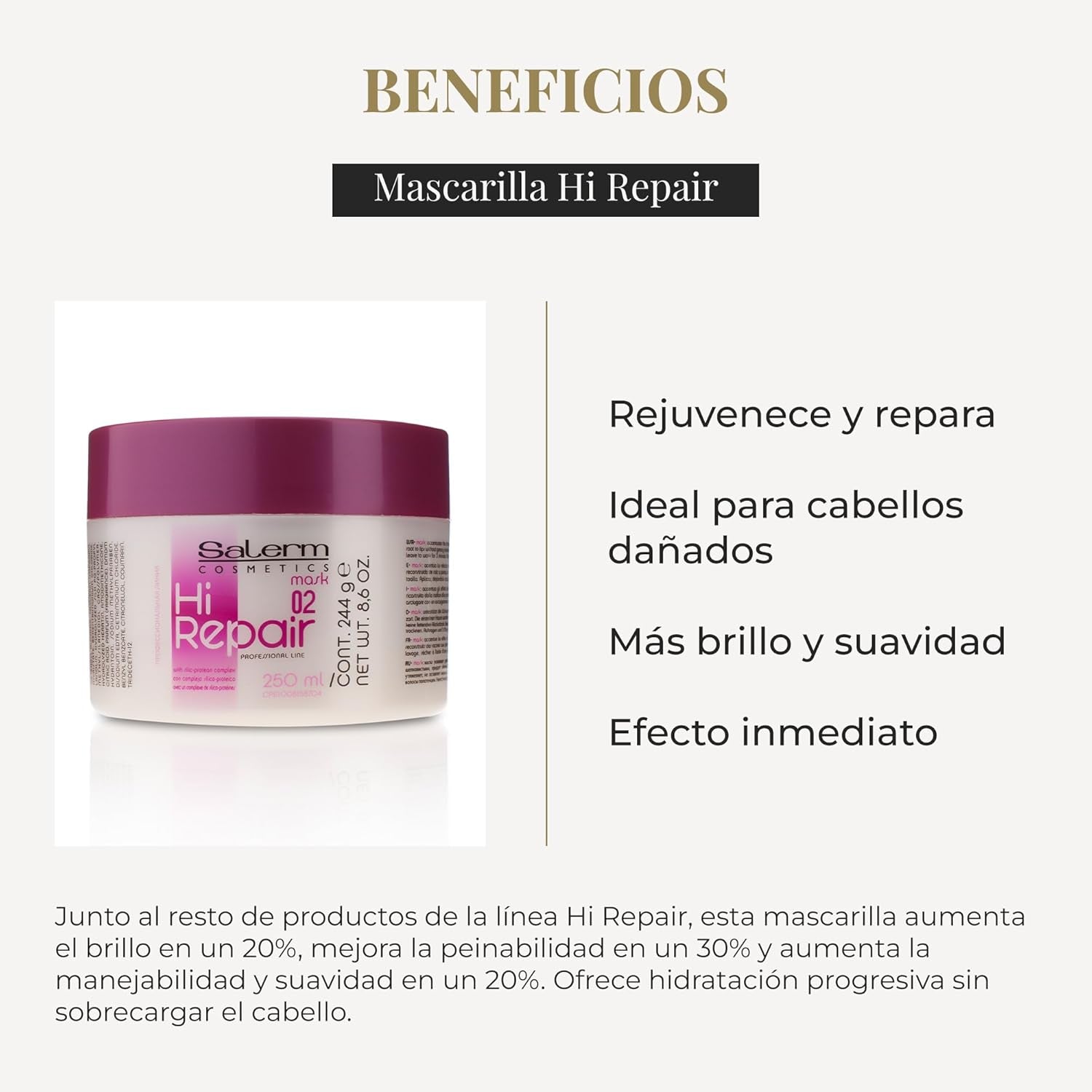 Mască Hi Repair 02 250 ml Masca de par Naty Shop