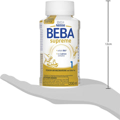 BEBA Nestlé BEBA SUPREME 1 Kojenecká výživa: Lahvičky k pití s ​​Omega 3, 1 balení (1 x 200 ml)