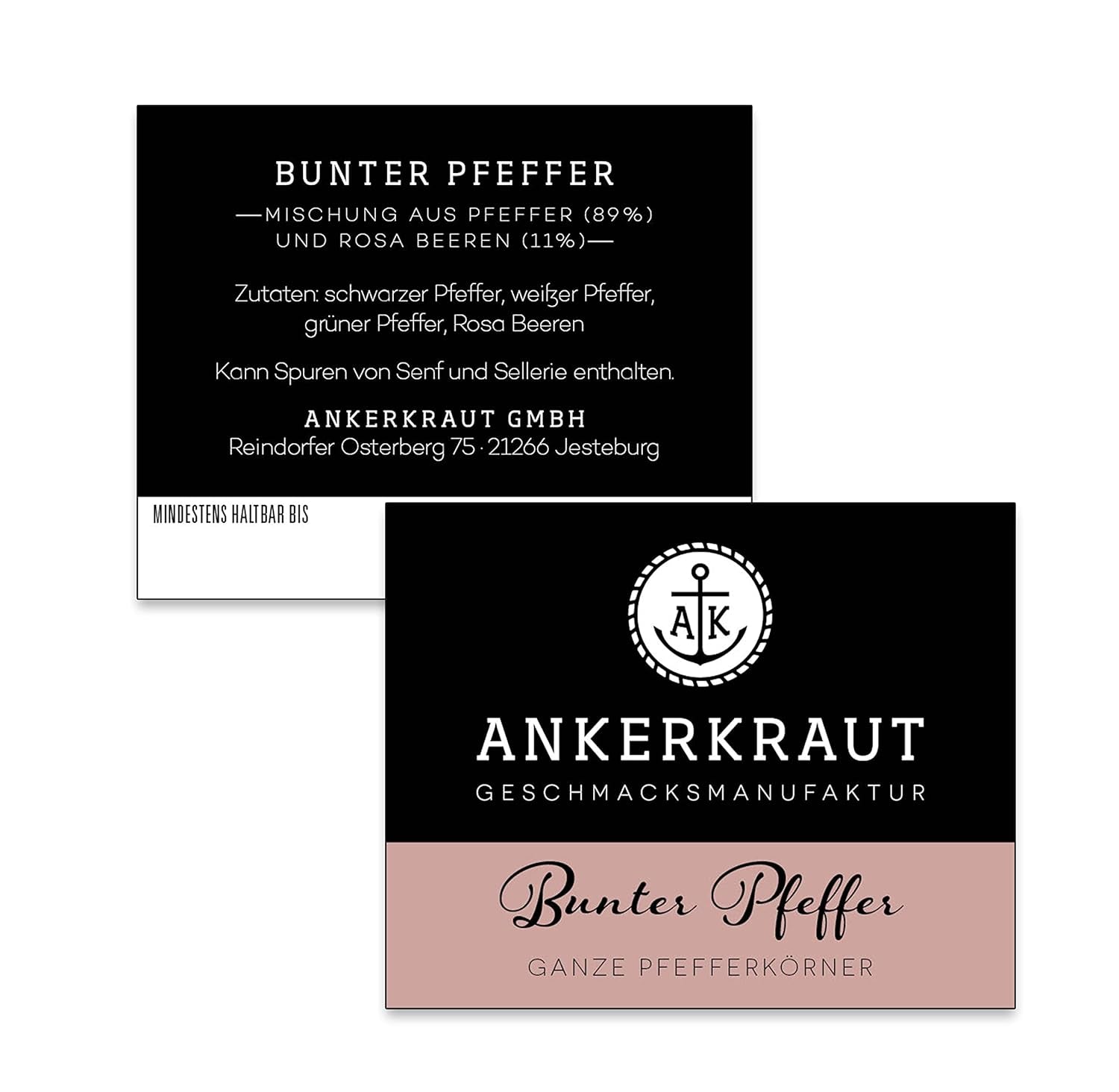 Ankerkraut Bunter Pfeffer, ganze Pfefferkörner für die Pfeffermühle, 150g v sáčku