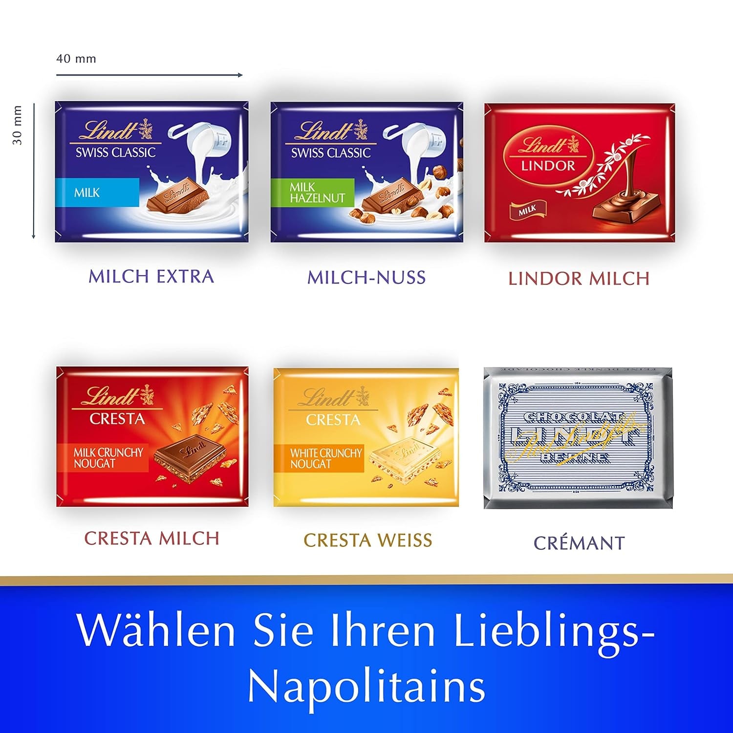 Krabička na čokoládu Lindt Swiss Classic Collection | Tyčinky z mléčné čokolády | Mini čokoládové tyčinky | 185 g | Čokoládový dárek