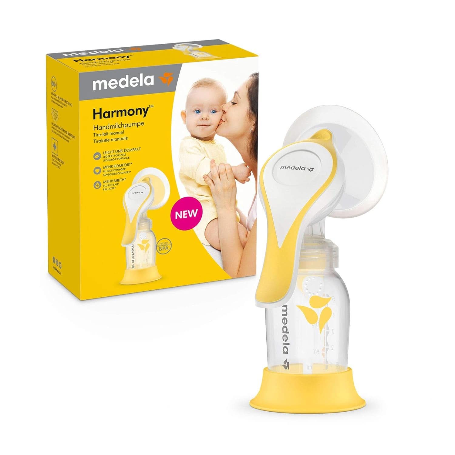 Medela Sběrák mateřského mléka vyrobený ze silikonu Příslušenství Jídlo a kojení Bebe Naty Shop Handmilchpumpe