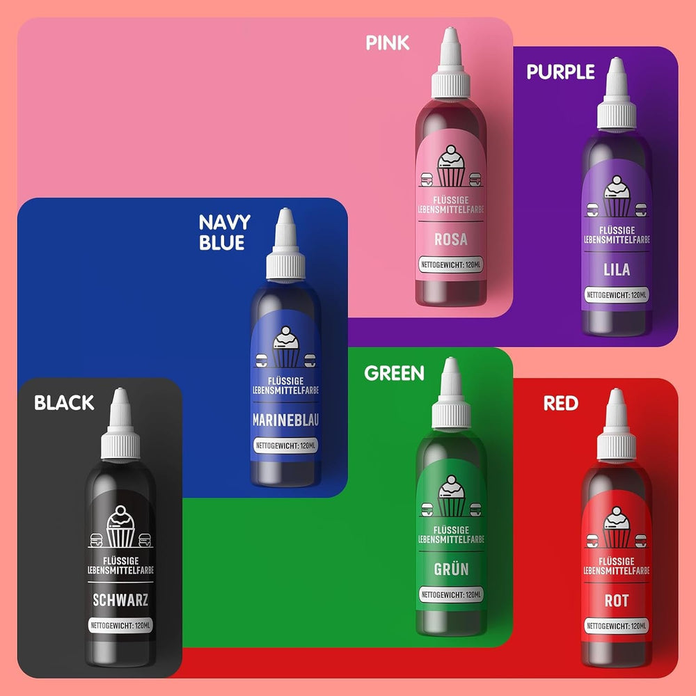 Colorant alimentar roșu 120 ml, colorant alimentar lichid foarte concentrat și fără zahăr pentru copt, prăjituri, macaroane, glazură, fondant, fursecuri, gogoși