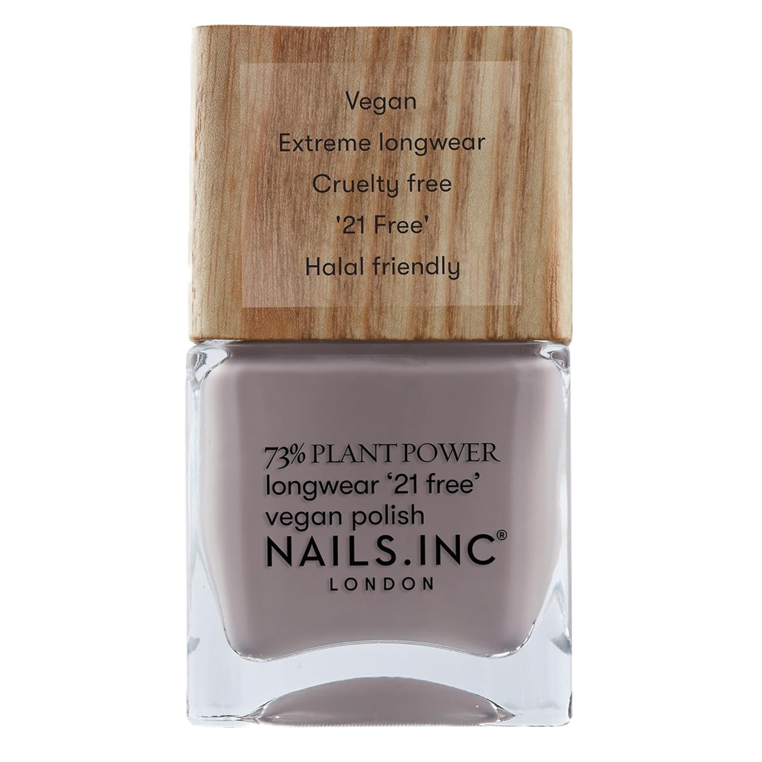 Nails Inc – ZÁŘIVÉ NĚKDE Plant Power Veganský lak na nehty – 73 % rostlinný, 100 % veganský a bez krutosti – perfektní manikúra, perleťová perla – pro ekologicky šetrné nail art