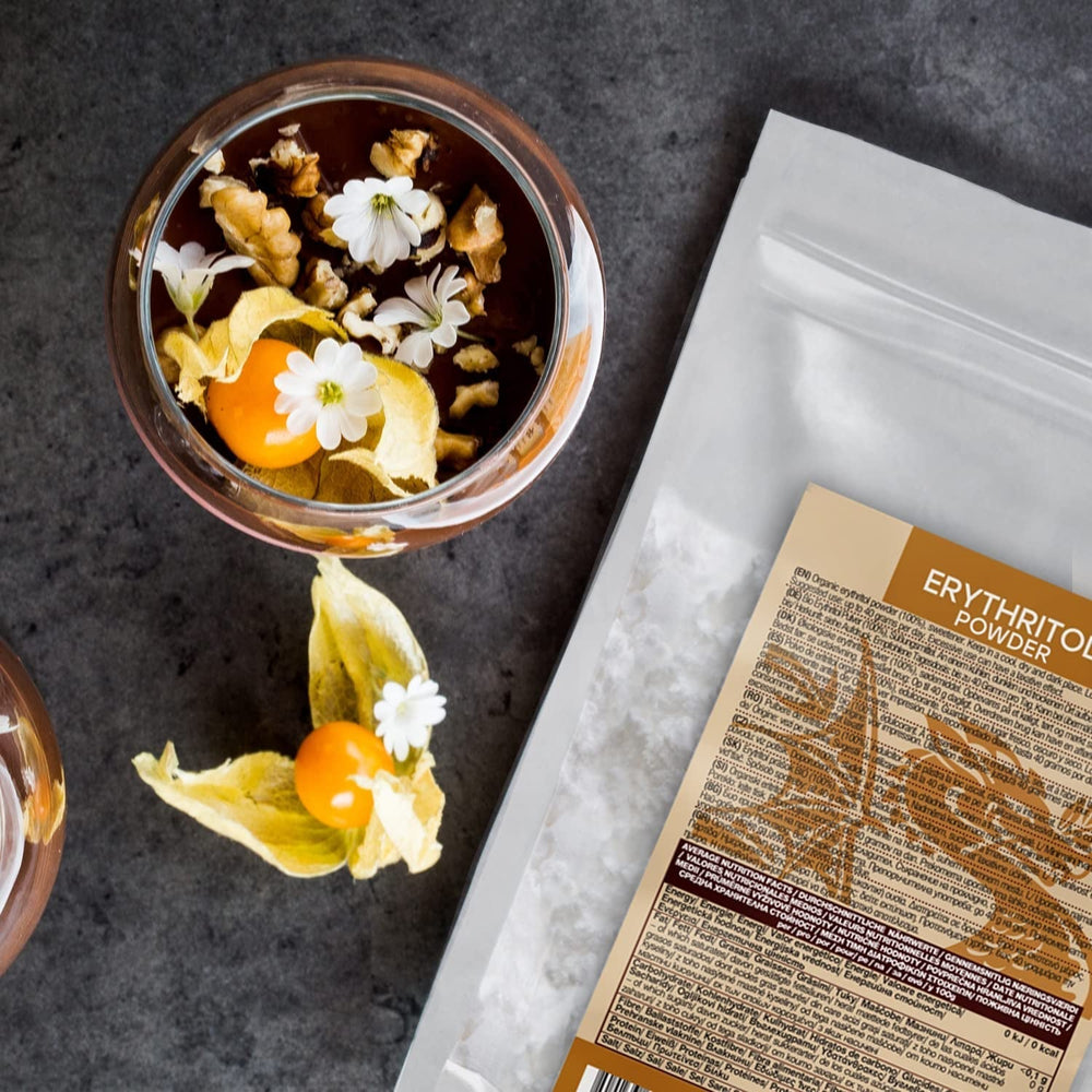 Bio Erythrit - Prášek, 100% Bio, Vegan, Null Kalorien - 1 kg sladidel Naty Shop