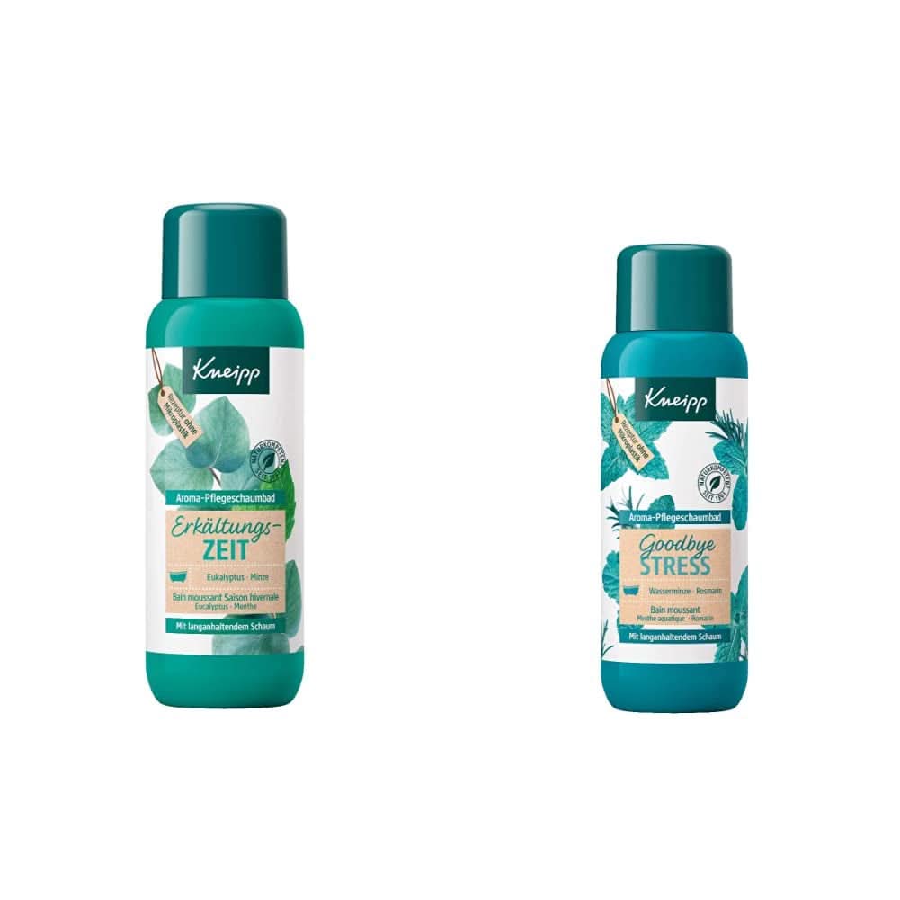 Kneipp Aroma Foam Bath Cold Season, koupelová přísada s přírodními esenciálními oleji z eukalyptu a máty, 400 ml Sprcha a koupel Naty Shop Goodbye Stress Foam Bath Pack