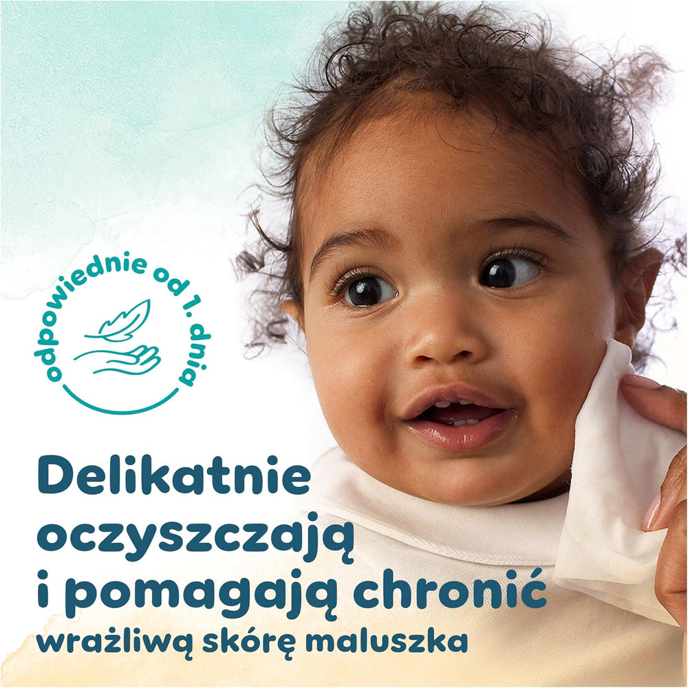 Vlhčené ubrousky Pampers Harmonie Protect & Care, 18 balení po 44 ubrouscích = 792 ubrousků, které pomáhají obnovit přirozenou rovnováhu pH pokožky