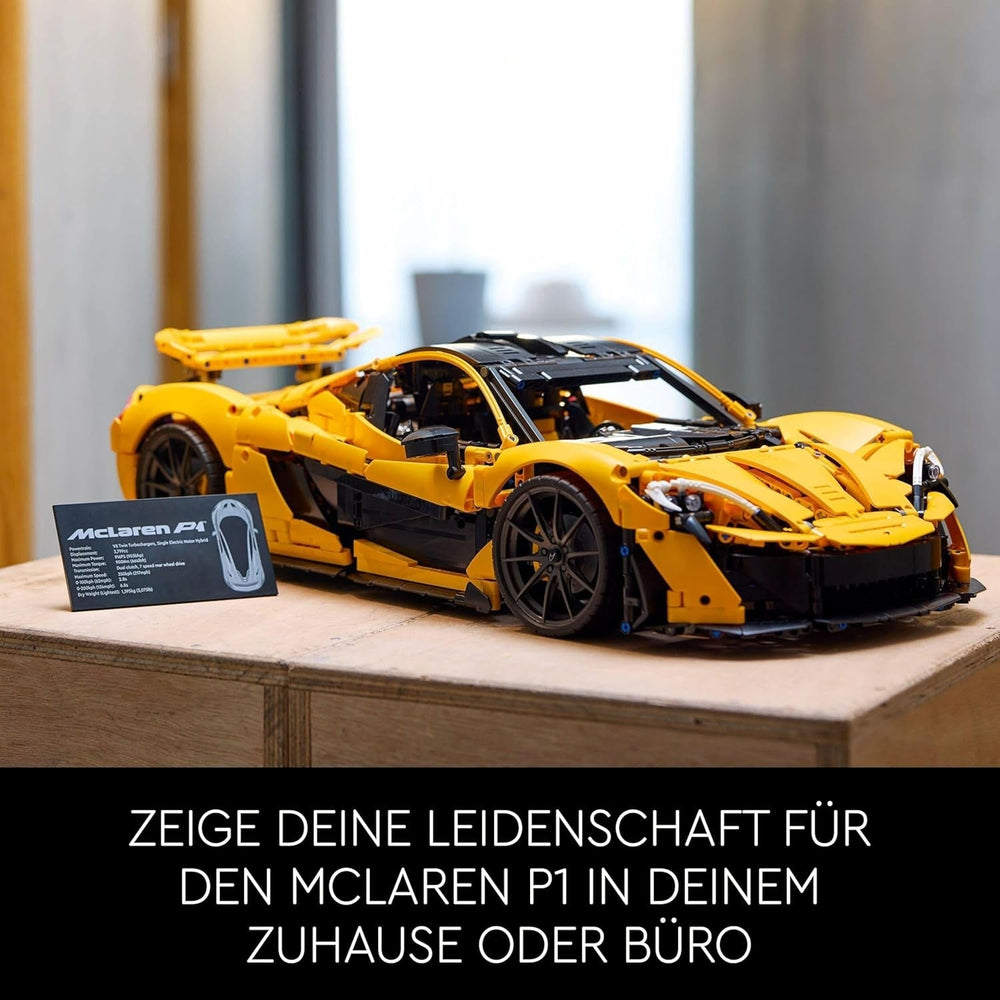 LEGO Technic Mclaren P1 Super sada sportovních aut Pro dospělé fanoušky aut Dárek V8 Pístový motor 7rychlostní převodovka Model autíčka Sada autíček 42172 Stavebnice Besuche den LEGO-Store