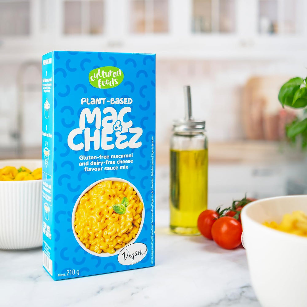 Kultivovaná jídla Vegan 3-er Set Vegan Mac And Cheese, Gouda Sauce, Cheddar Sauce, Laktosefrei Glutenfrei MAC & CHEEZ CHEATCHEEZ