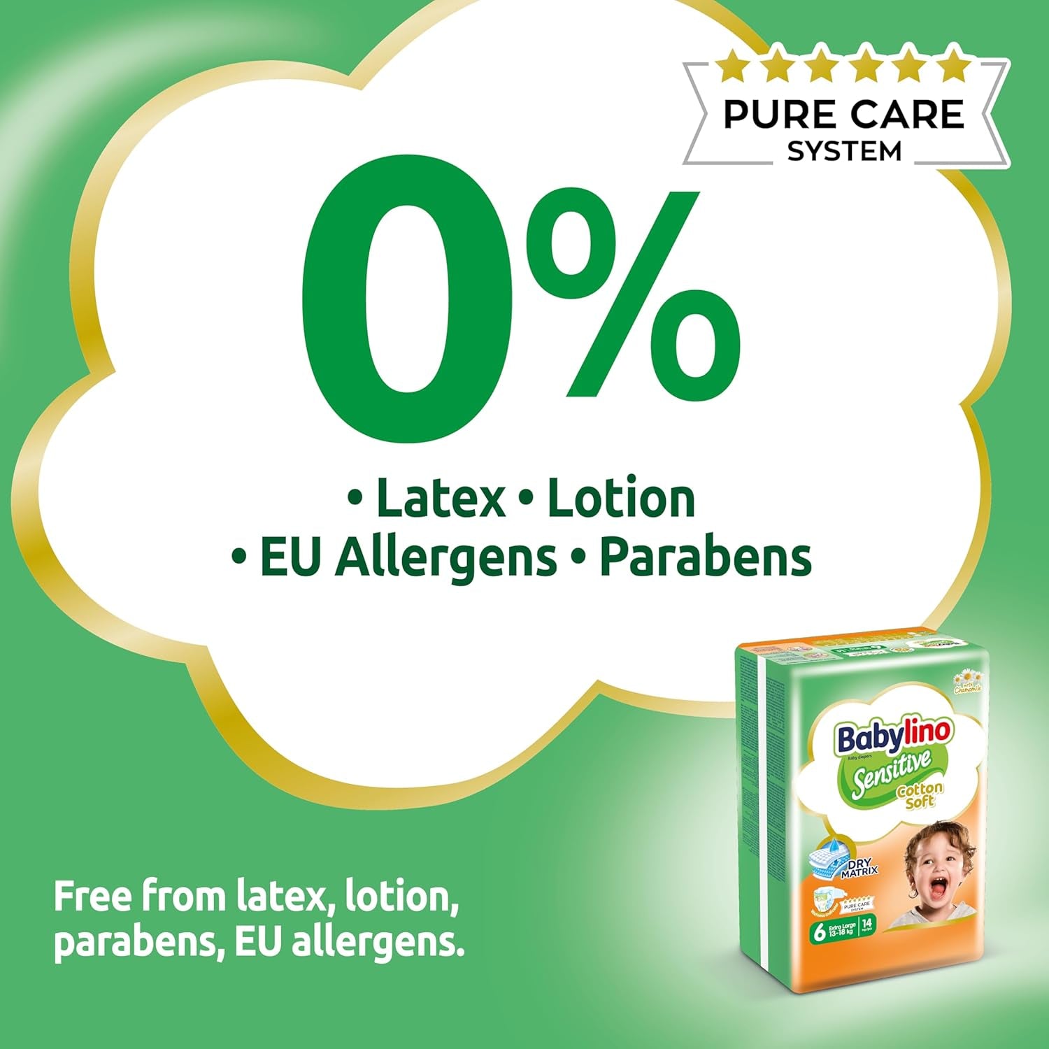 Pleny pro citlivá miminka, velikost 6, extra velké (13-18 kg), 114 plen