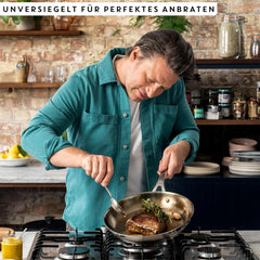 Jamie Oliver od Tefal Cook Smart pánev 28 cm, nerezová ocel bez povrchové úpravy, vhodná na indukci hrnce a pánve Naty Shop