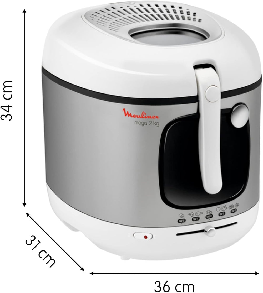 Fritéza AM4800 Mega 2Kg, olejová fritéza, pachový filtr, 1800 W Domácí spotřebiče Naty Shop