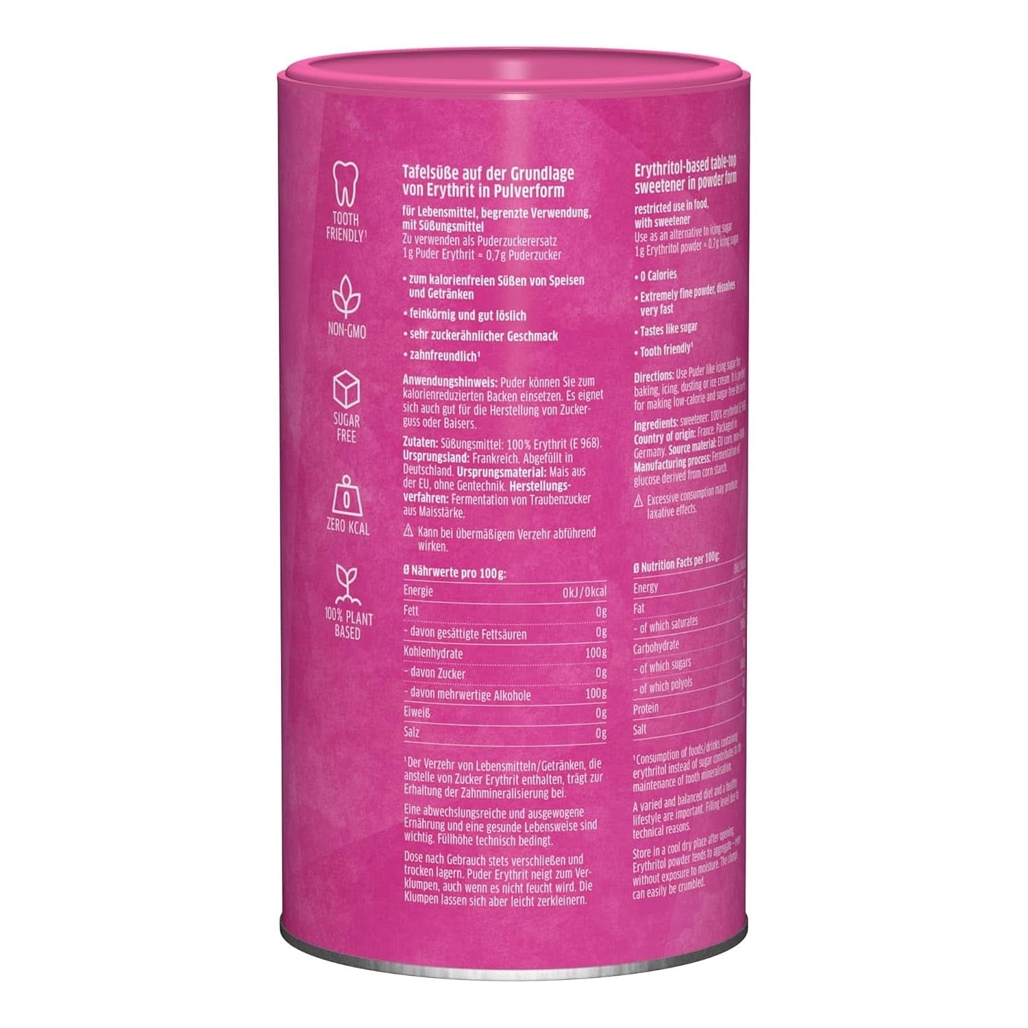 Xucker práškový cukr Erythritol - bezkalorická náhrada cukru, 600 gramů sladidla Naty Shop