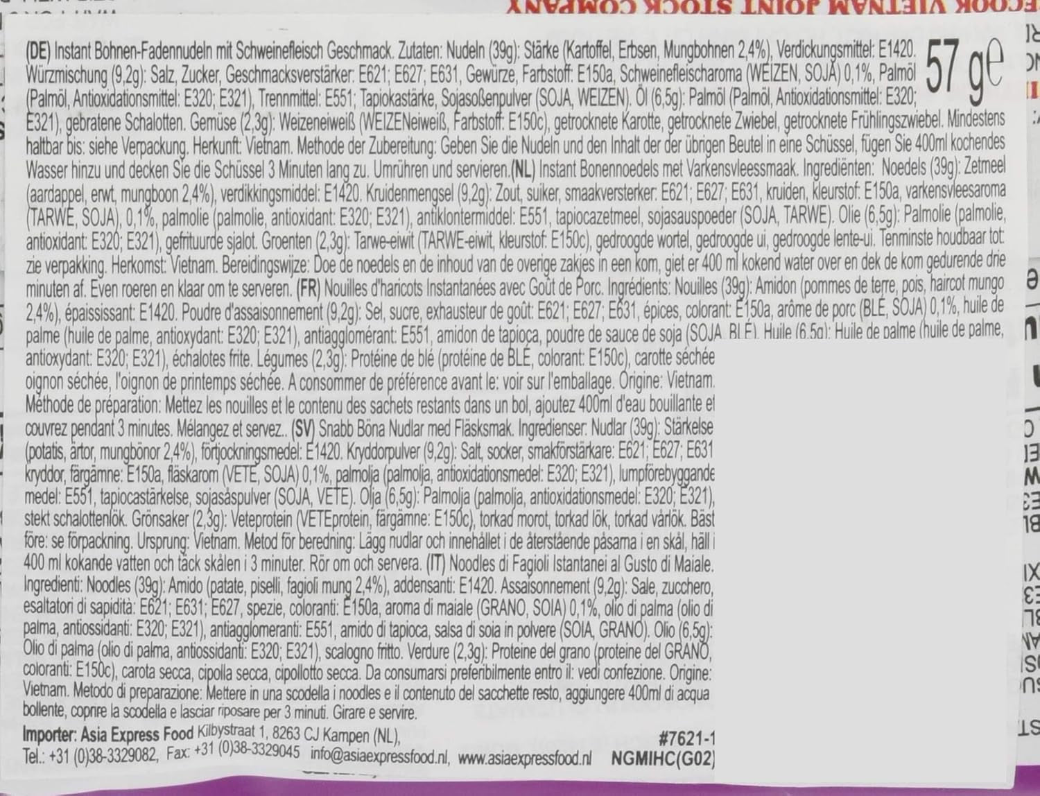 - GD skleněné instantní nudle s vepřovým masem - (1 x 57 g)