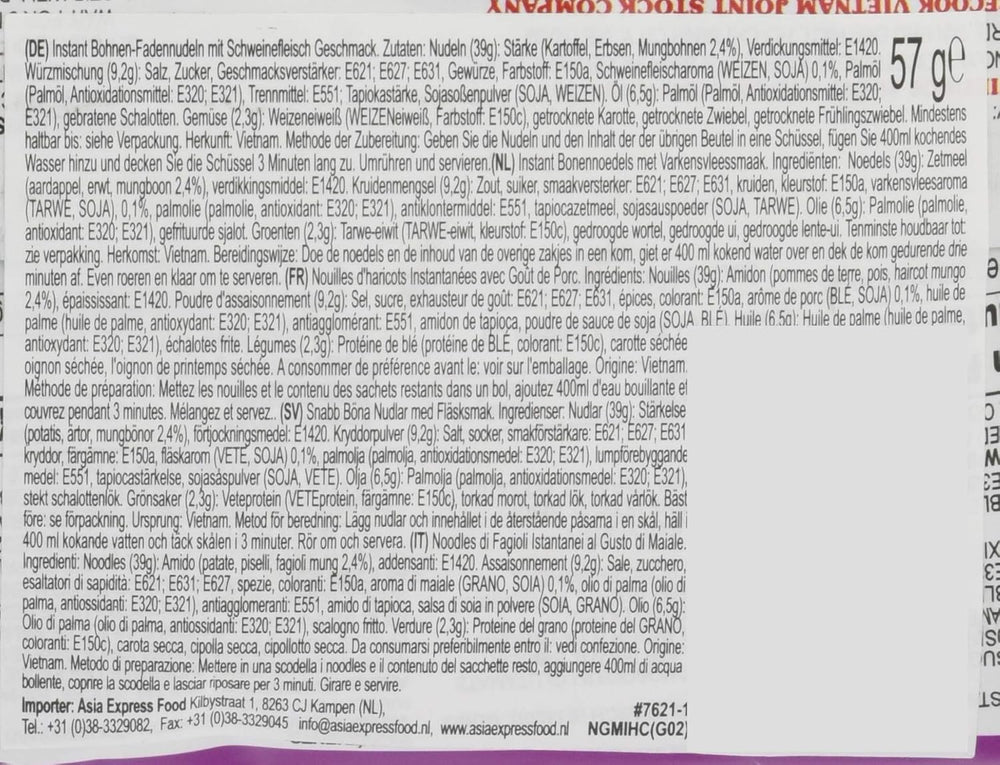 - GD skleněné instantní nudle s vepřovým masem - (1 x 57 g)