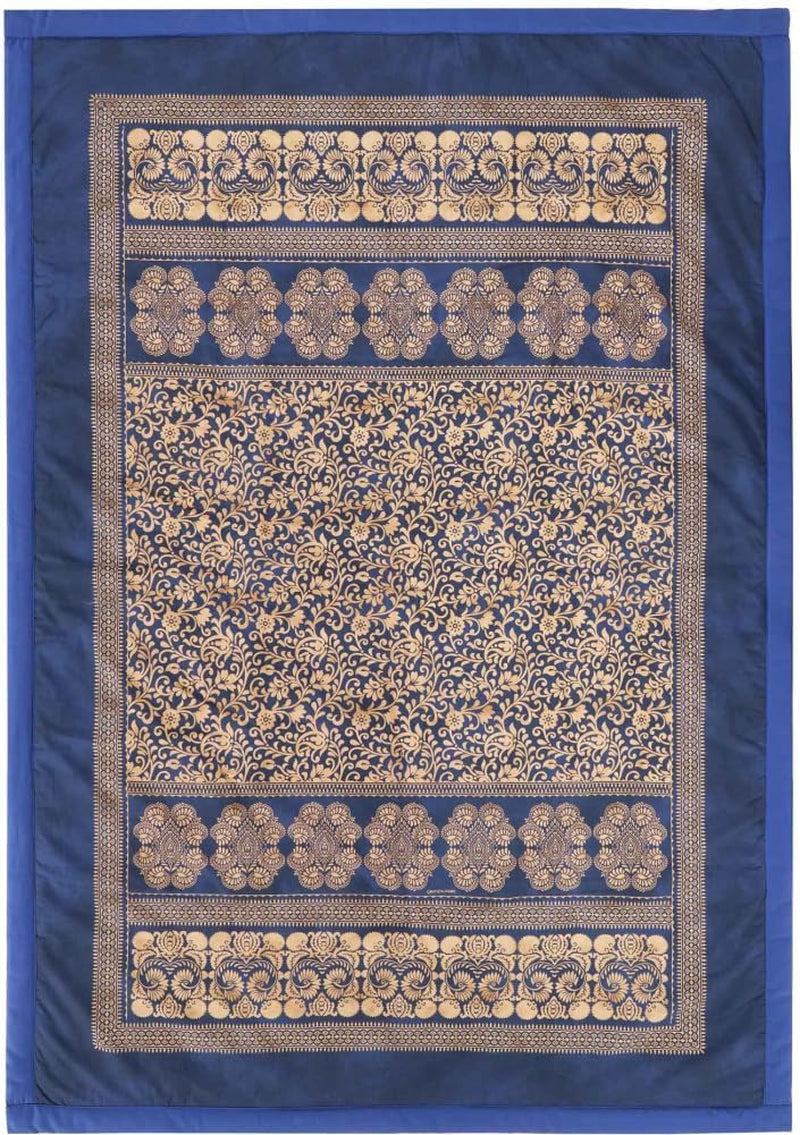 BASSETTI bumbac carouri TORCELLO culoare DARK BLUE B1 dimensiunea 135X190 Plapumi si pilote Naty Shop Albastru închis 135X190