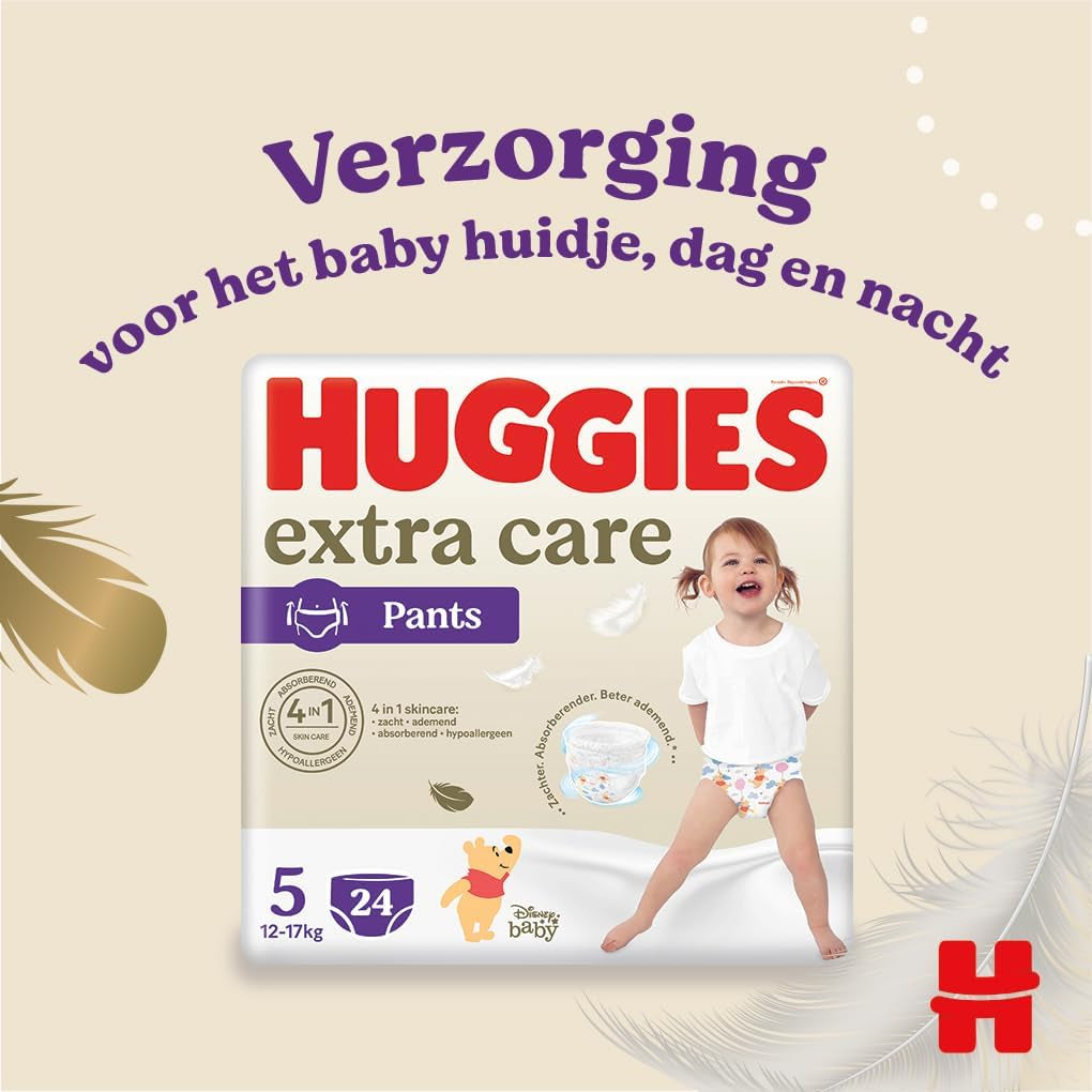 Pleny Huggies Extra Care, velikost 5 (12-17 kg), design Disney, 96 kusů