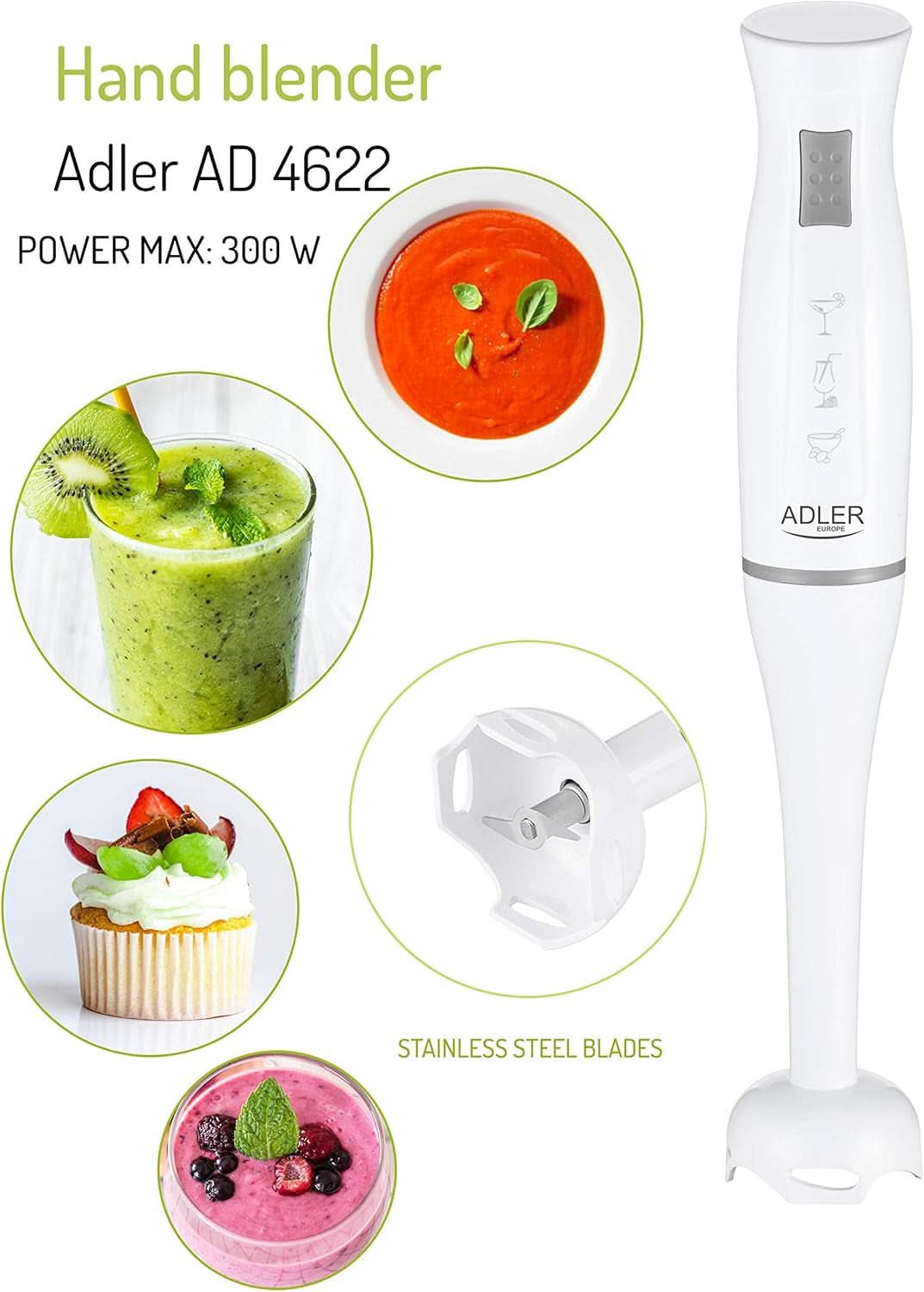Adler AD4622 Mixér, plast, bílý Kitchen Naty Shop