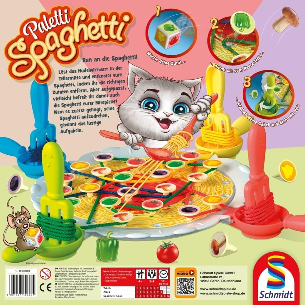 Schmidt Spiele 40626 Paletti Spaghetti, akční hra pro děti i dospělé