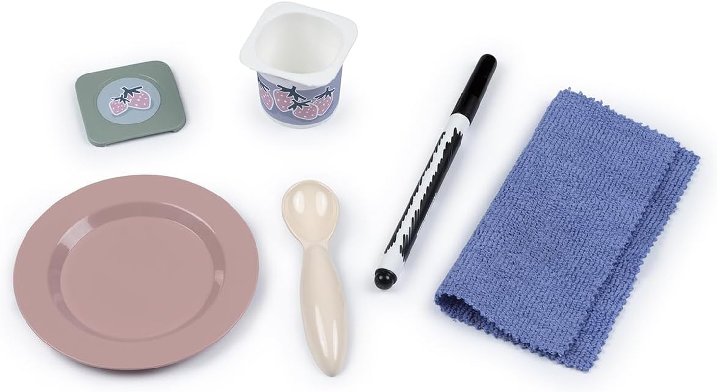 Smoby - Îngrijire bebeluși Creșă pentru păpuși - Centru de joacă pentru păpuși Creșă + Grădiniță Viața de zi cu zi - Zonă de joacă pliabilă, cu rotire la 360° - 6 accesorii - Fabricată din 90% material reciclat în Franța, de la 3 ani