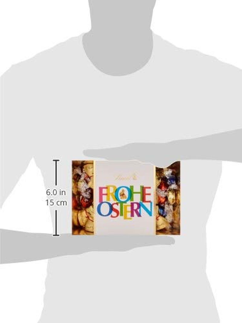 Barevné Lindt čokoládové velikonoční hnízdo | 310 g | 8 x Mini Golden Bunnies, 26 x Lindor mléčná čokoládová vejce, 15 x Lindor bílá čokoládová vejce, 10 x Lindor vejce z tmavé čokolády | Velikonoční čokoláda | Dárek z čokolády