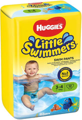 Plavecké plenky Huggies Little Swimmers, velikost 3-4, 12 balení, 7-15 kg