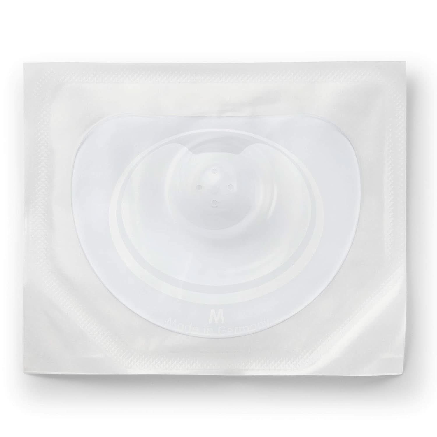 NUK Stillhütchen | Brusthütchen Zum Stillen | Schützt Vor Wunden Brustwarzen | Dünnes Silikon | Größe M (20 mm) | Včetně Schutzdose | 2 Stück Dětská výživa a doplňky ke kojení Naty Shop