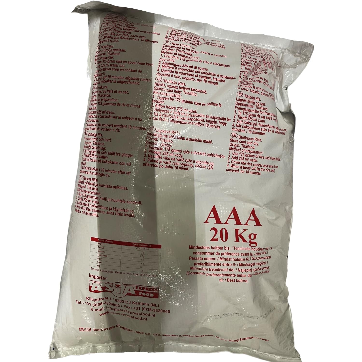 ROYAL THAI RICE - Lepkavá rýže - 1 x 20 KG