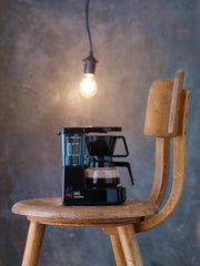 Melitta Aromaboy – aparat mic de cafea cu filtru și carafă de sticlă, pentru până la 2 cești de cafea, negru