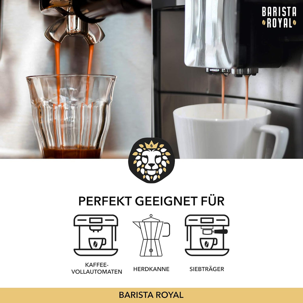 BARISTA ROYAL Espressobohnen 1kg "Amore E Basta Espresso" | Frische Kaffeebohnen direkt gehandelt | 70% Arabica, 30% Robusta Espresso ganze Bohnen | Ideal für Vollautomat und Siebträger