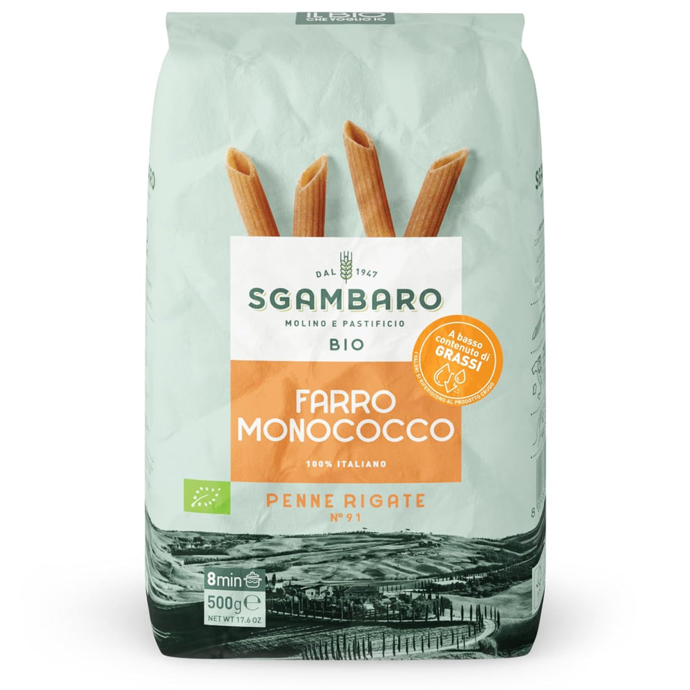 Bio těstoviny Penne Rigate N.91 - 500g Nízkotučné pšeničné těstoviny - zdroj vlákniny a bílkovin