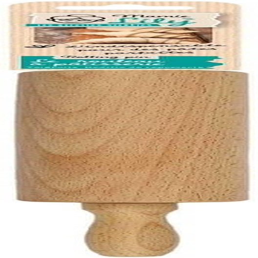 , KP5715, dřevěný váleček, ergonomický a snadno se čistí, ideální na vyvalování těsta a sušenek, rozměry 44,5 cm, hnědá barva