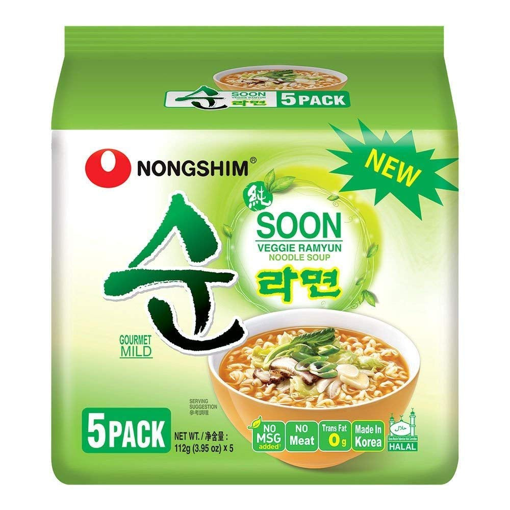 NONGSHIM – Soon Veggie Ramyun instantní nudle – 6 x 112 g – více balení
